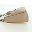 PRADA Shoulder Bag Nylon 2way Beige Silver Auth 179223M-4