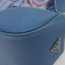 PRADA Hand Bag Vinyl Clear Blue Auth 179224A-15