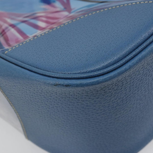 PRADA Hand Bag Vinyl Clear Blue Auth 179224A