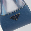 PRADA Hand Bag Vinyl Clear Blue Auth 179224A-18