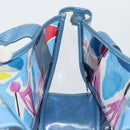 PRADA Hand Bag Vinyl Clear Blue Auth 179224A-20