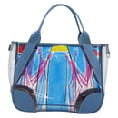 PRADA Hand Bag Vinyl Clear Blue Auth 179224A-13