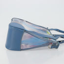 PRADA Hand Bag Vinyl Clear Blue Auth 179224A-3