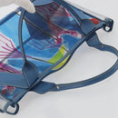 PRADA Hand Bag Vinyl Clear Blue Auth 179224A-6