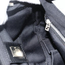 FENDI Mamma Baguette Shoulder Bag Nylon Black Silver Auth 179226-17