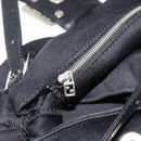 FENDI Mamma Baguette Shoulder Bag Nylon Black Silver Auth 179226-19