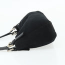 FENDI Mamma Baguette Shoulder Bag Nylon Black Silver Auth 179226-4