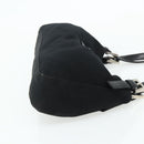FENDI Mamma Baguette Shoulder Bag Nylon Black Silver Auth 179226-5