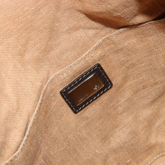 FENDI Zucca Canvas Celeria Boston Bag Black Brown Auth 179230A
