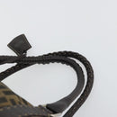 FENDI Zucca Canvas Celeria Boston Bag Black Brown Auth 179230A-8