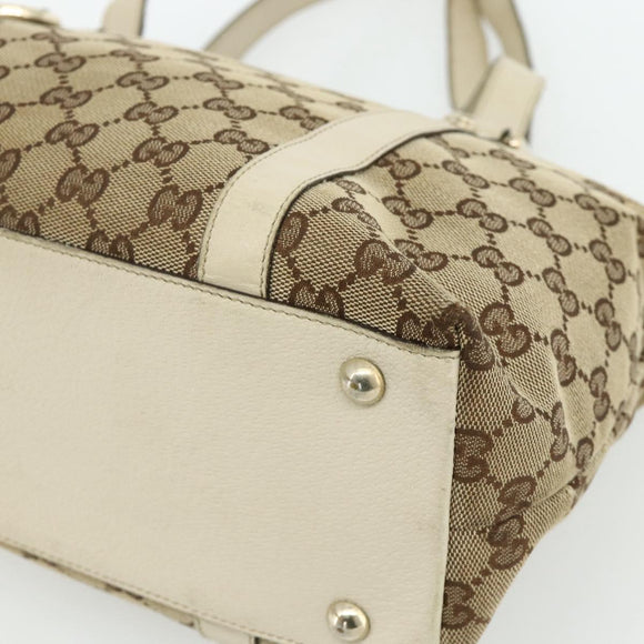 GUCCI GG Canvas Abbey Tote Bag Beige Gold 141470 Auth 179231