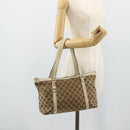 GUCCI GG Canvas Abbey Tote Bag Beige Gold 141470 Auth 179231-22