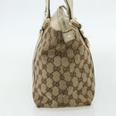GUCCI GG Canvas Abbey Tote Bag Beige Gold 141470 Auth 179231-5