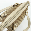 GUCCI GG Canvas Abbey Tote Bag Beige Gold 141470 Auth 179231-6