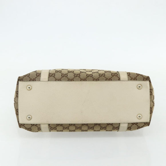 GUCCI GG Canvas Abbey Tote Bag Beige Gold 141470 Auth 179231