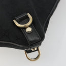 GUCCI Abbey GG Canvas Shoulder Bag Black Gold 131326 Auth 179234A-9