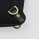GUCCI Abbey GG Canvas Shoulder Bag Black Gold 131326 Auth 179234A-15