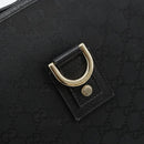 GUCCI Abbey GG Canvas Shoulder Bag Black Gold 131326 Auth 179234A-17