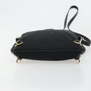 GUCCI Abbey GG Canvas Shoulder Bag Black Gold 131326 Auth 179234A-5
