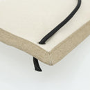 SAINT LAURENT Rucksack Umhängetasche Canvas Silber Beige Auth 179237A-15