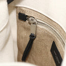 SAINT LAURENT Rucksack Umhängetasche Canvas Silber Beige Auth 179237A-19