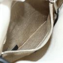 SAINT LAURENT Rucksack Umhängetasche Canvas Silber Beige Auth 179237A-20