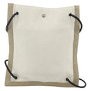 SAINT LAURENT Rucksack Umhängetasche Canvas Silber Beige Auth 179237A-2