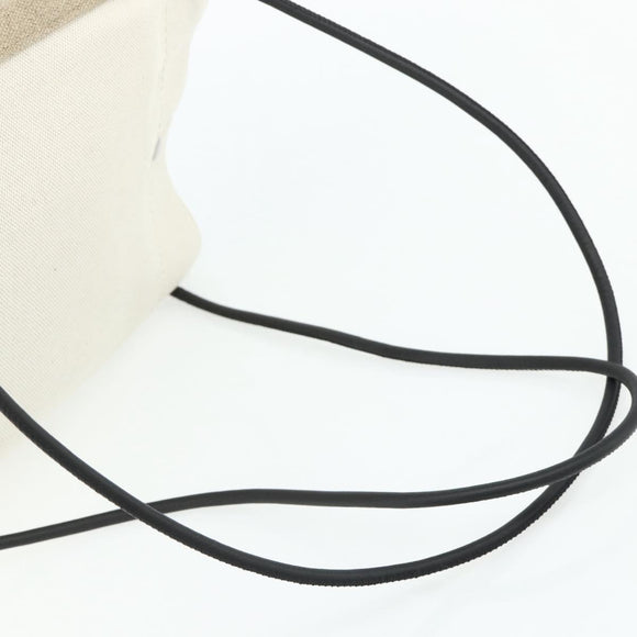 SAINT LAURENT Rucksack Umhängetasche Canvas Silber Beige Auth 179237A
