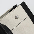 SAINT LAURENT Hand Bag Canvas Beige Silver Auth 179238A-17