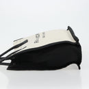 SAINT LAURENT Hand Bag Canvas Beige Silver Auth 179238A-4