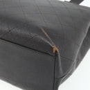 CHANEL Matelasse Tote Bag Caviar Skin Dark Brown Gold CC Auth 179241A-12