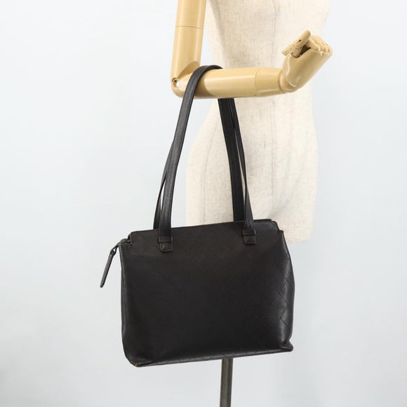 CHANEL Matelasse Tote Bag Caviar Skin Dark Brown Gold CC Auth 179241A