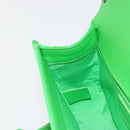 CHANEL Matelasse Chain Shoulder Bag Patent leather Green CC Auth 179242-21
