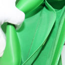 CHANEL Matelasse Chain Shoulder Bag Patent leather Green CC Auth 179242-22