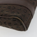 BVLGARI Logo Mania Hand Bag Canvas Brown Auth 179248A-16