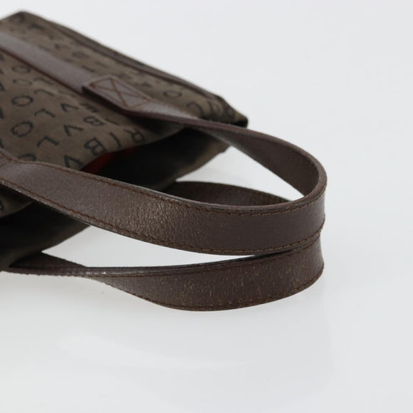 BVLGARI Logo Mania Hand Bag Canvas Brown Auth 179248A