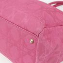 Christian Dior Lady Dior Hand Bag Canvas Pink Gold Auth 179251A-9