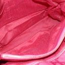 Christian Dior Lady Dior Hand Bag Canvas Pink Gold Auth 179251A-24