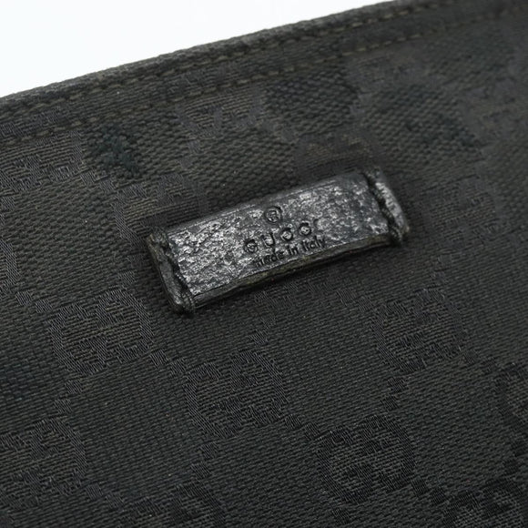 GUCCI Web Sherry Line GG Canvas Shoulder Bag Black Red Green 189749 Auth 179252