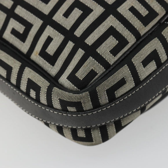 GIVENCHY Shoulder Bag Canvas Black Gold Auth 179253A