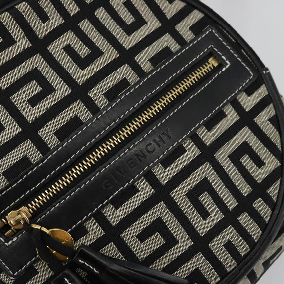 GIVENCHY Shoulder Bag Canvas Black Gold Auth 179253A