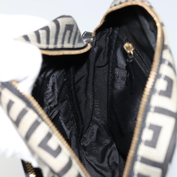 GIVENCHY Shoulder Bag Canvas Black Gold Auth 179253A