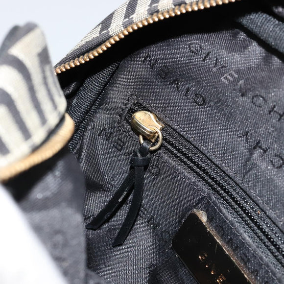 GIVENCHY Shoulder Bag Canvas Black Gold Auth 179253A