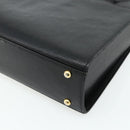 Gianni Versace Tote Bag Leather Black Gold Auth 179254A-15