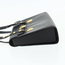 Gianni Versace Tote Bag Leather Black Gold Auth 179254A-3