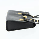 Gianni Versace Tote Bag Leather Black Gold Auth 179254A-4