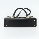 Gianni Versace Tote Bag Leather Black Gold Auth 179254A-5