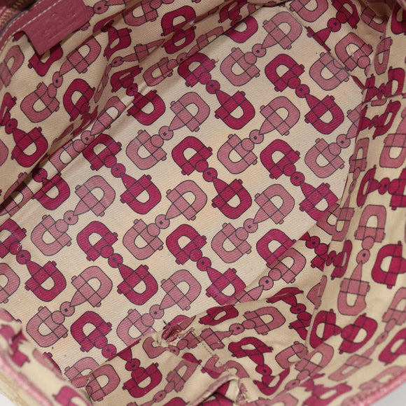GUCCI GG Canvas Sherry Line Tragetasche Beige Gold Rosa 137395 Auth 179258