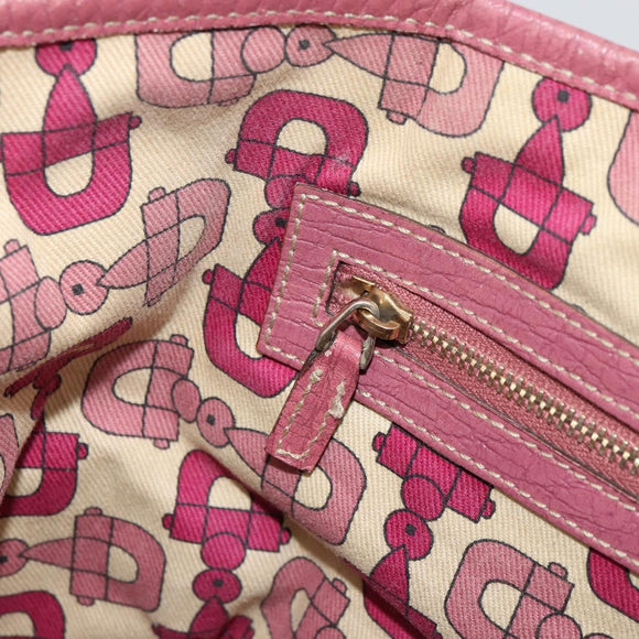 GUCCI GG Canvas Sherry Line Tragetasche Beige Gold Rosa 137395 Auth 179258
