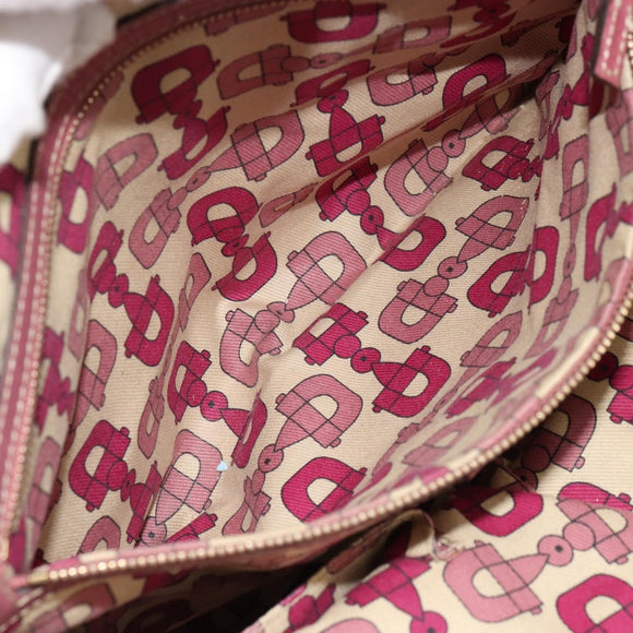 GUCCI GG Canvas Sherry Line Tragetasche Beige Gold Rosa 137395 Auth 179258